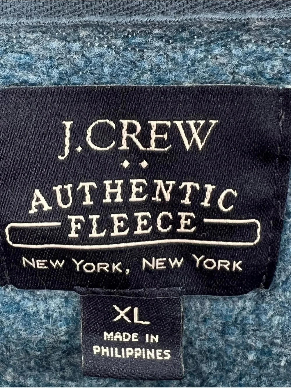 222 J. Crew Men's Heathered Slate Blue Crewneck Sweater